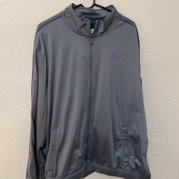 Nike XL mens full zip jacket purple and grey 100% polyester coat mens - Picture 5 of 11